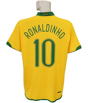 NIKE ブラジル代表 ロナウジーニョ 06-07 game shirt L NIKE ブラジル