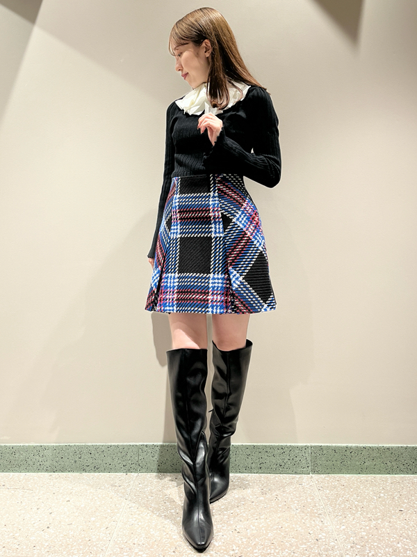 ロービングチェックミニスカート