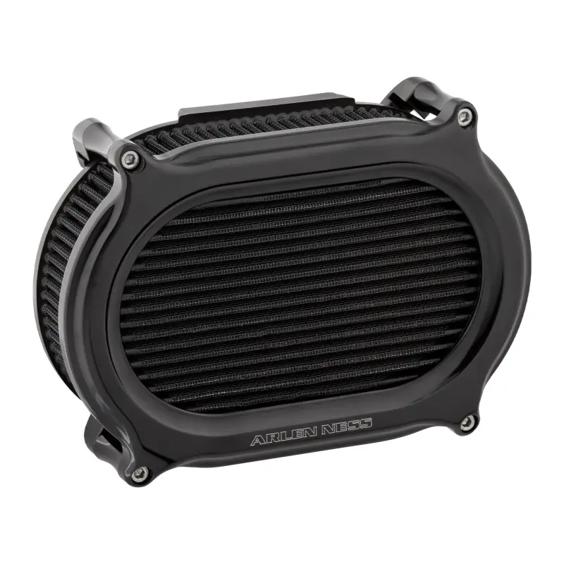Arlen Ness Stage II Performance Black Anodized Air Filter Harley