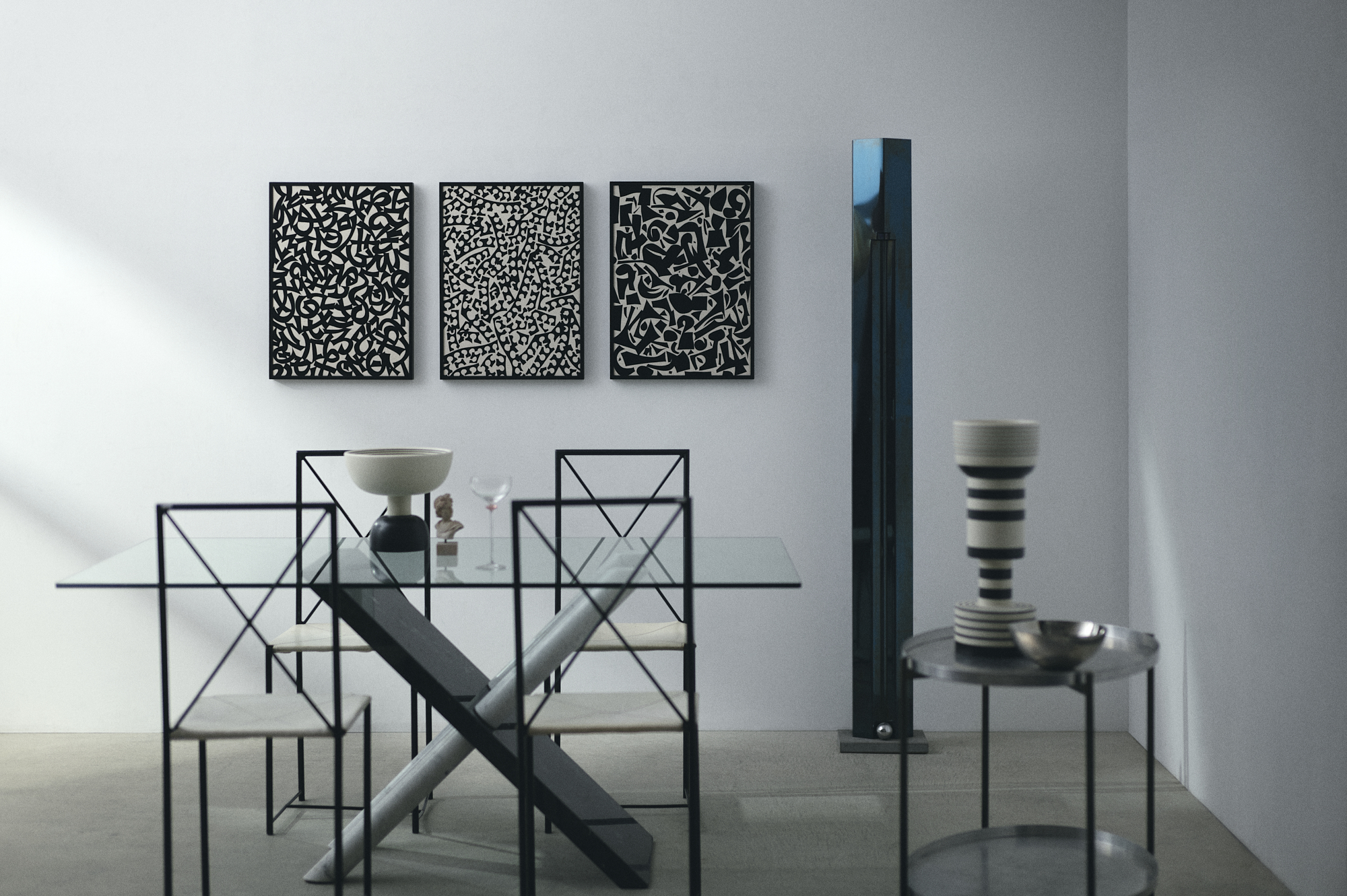 切紙1 - （テキスタイルアート｜Between black & white）：株式会社