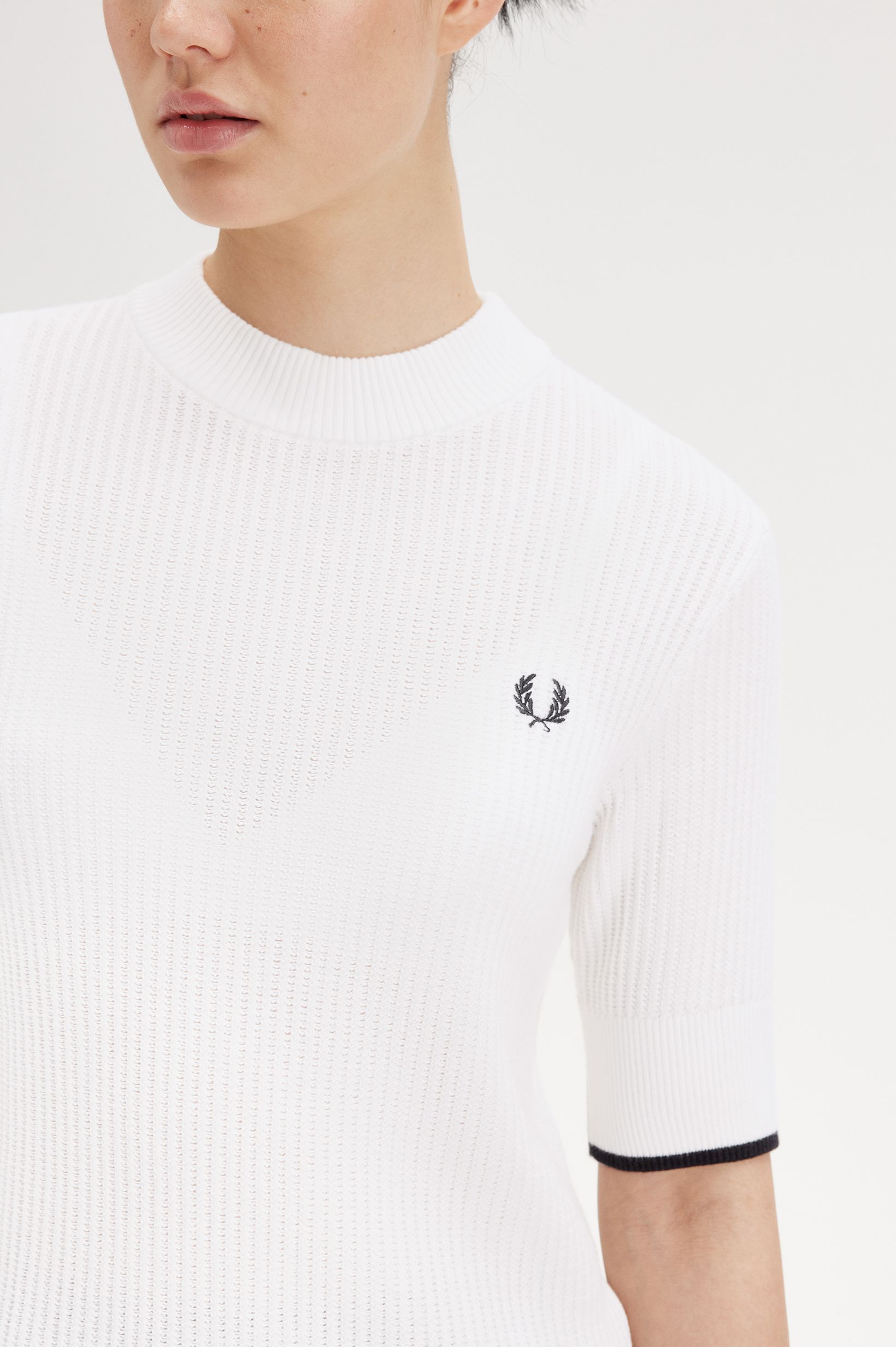 Mesh Knit T-Shirt(10 129：SNOW WHITE): | FRED PERRY JAPAN