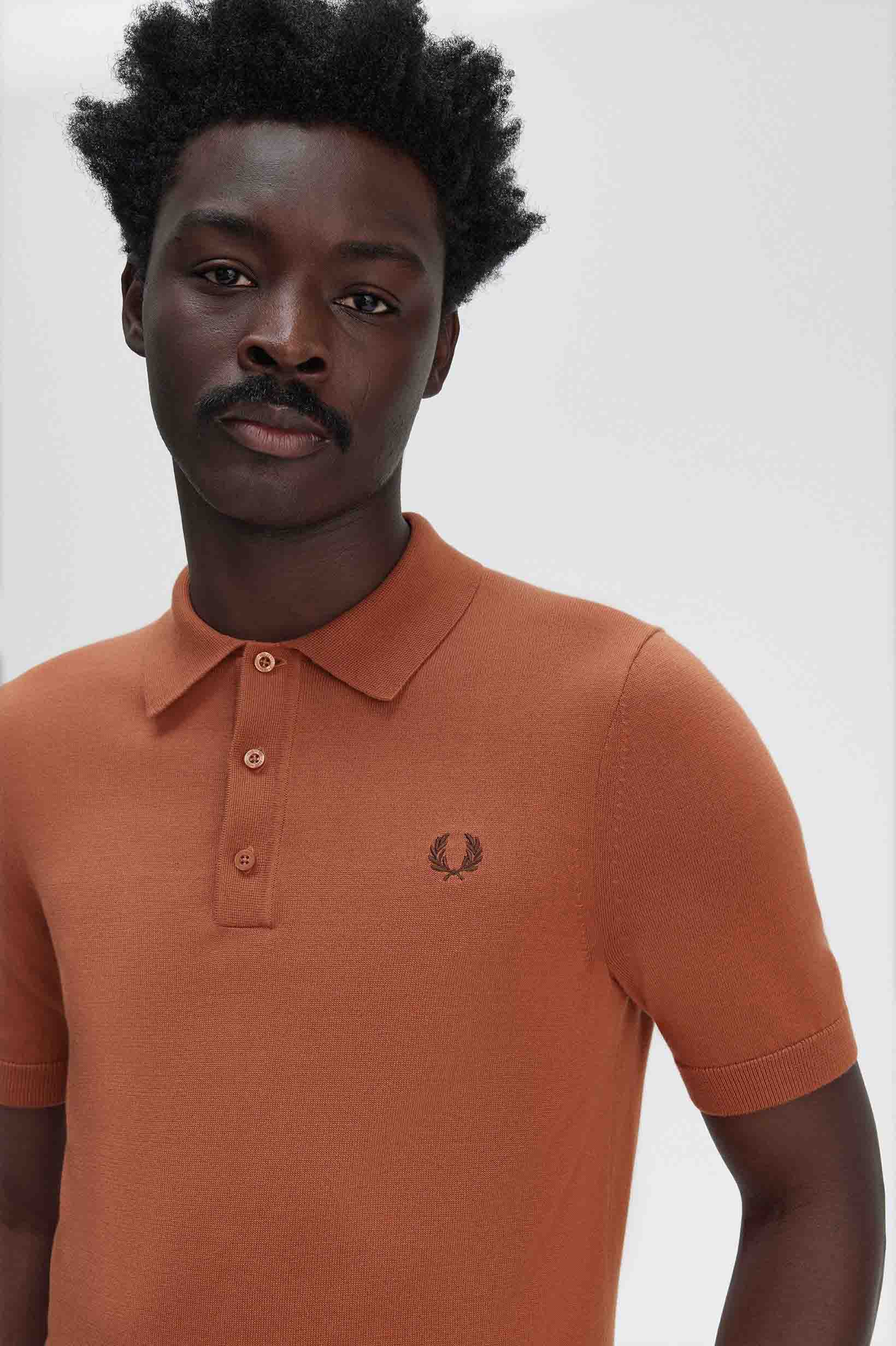 Cotton Knitted Polo Shirt(M 324：CINNAMON): | FRED PERRY JAPAN