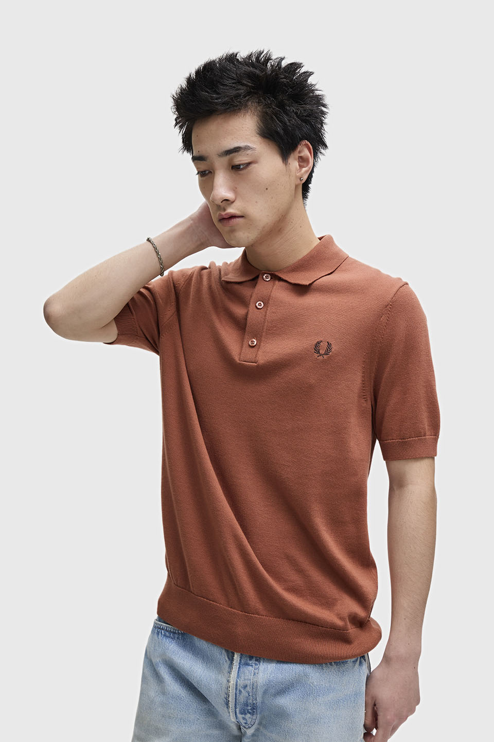 Cotton Knitted Polo Shirt(M 324：CINNAMON): | FRED PERRY JAPAN