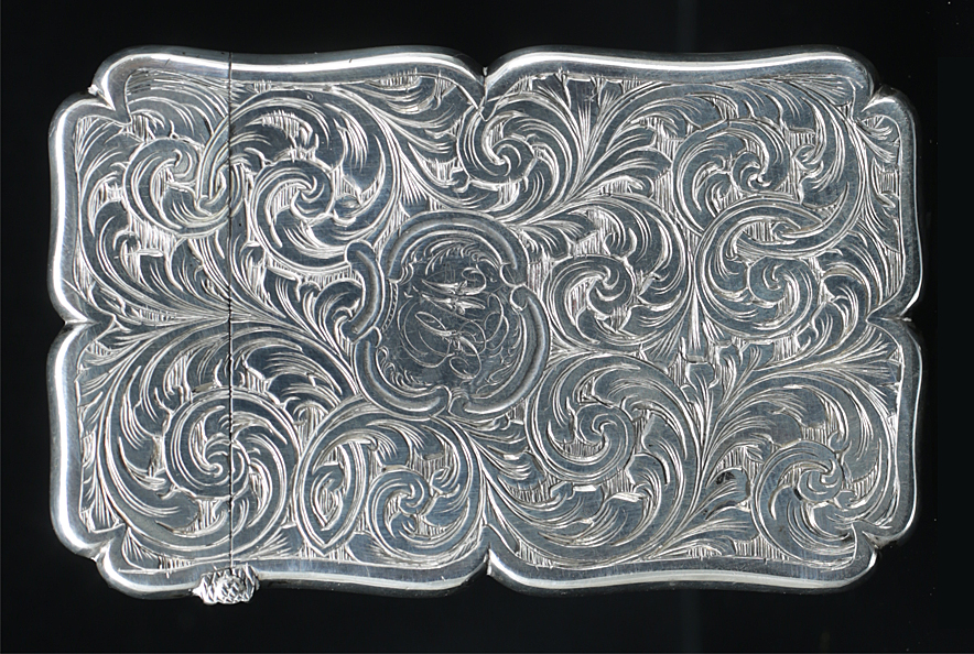 最高級 カードケース シルバー アンティーク