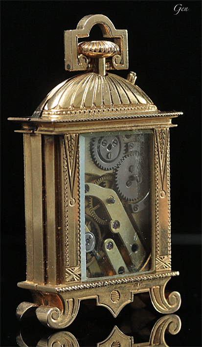 ギロッシュエナメル ゴールド 置き時計 ペンダントウォッチ アンティーク