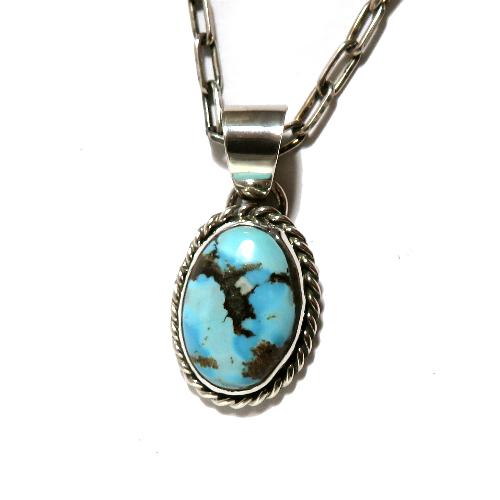 ターコイズペンダント インディアンジュエリー ナバホ族アーチスト
