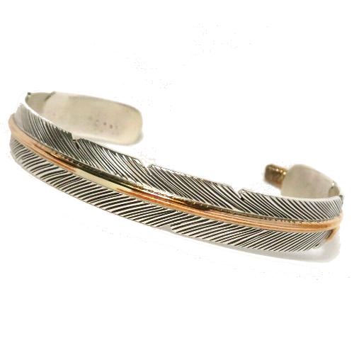 インディアンジュエリー、ファザーブレスレット、フェザー型