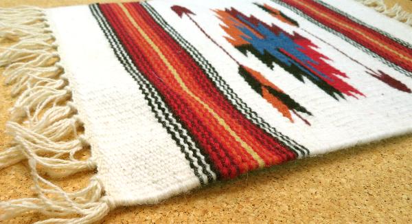 ラグ エルパソサドルブランケット チマヨ・ナバホ柄 ウールラグ