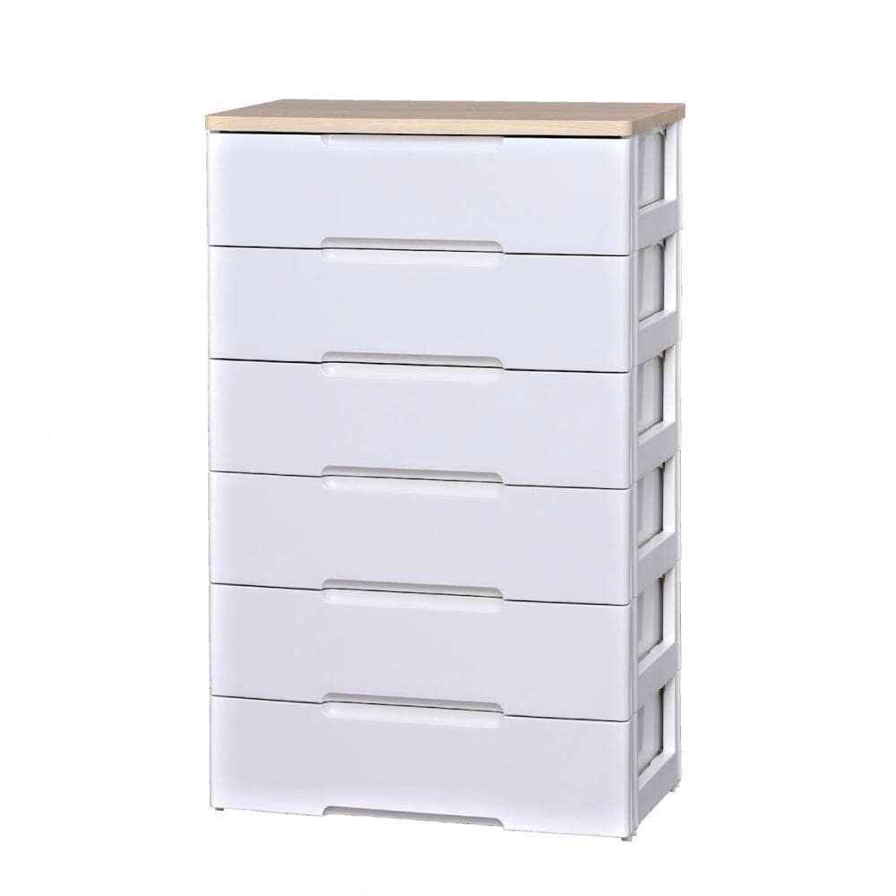 ウッドトップチェスト 幅73cm 7段 ホワイト HG－727 の通販