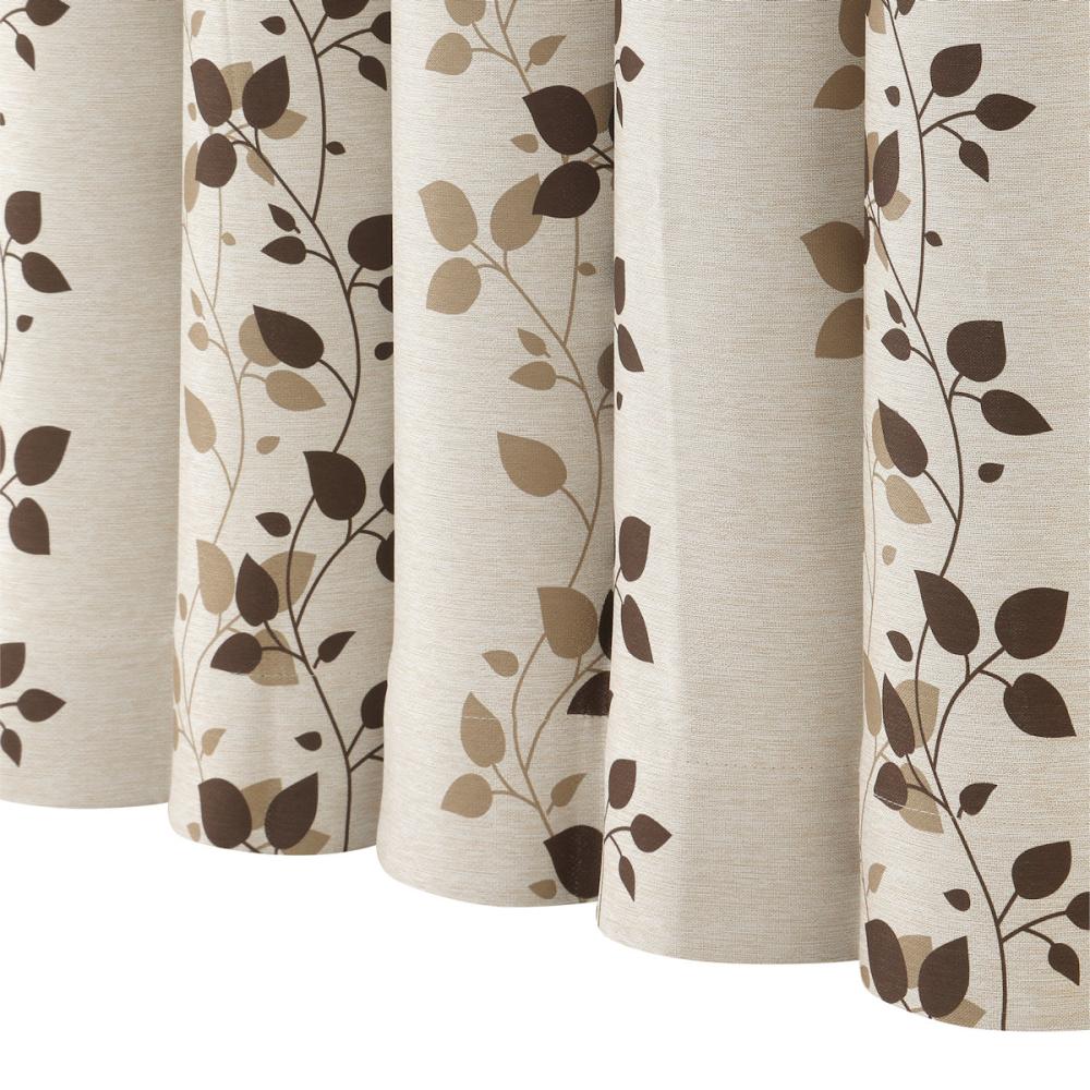 ドレープカーテン アシュリー 遮光性 ブラウン 100×178cm 2枚