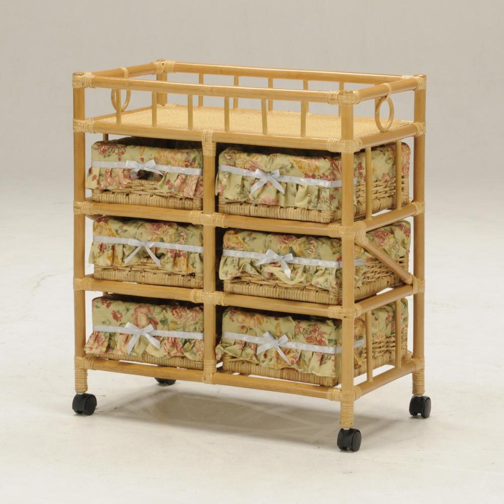 光製作所 ラタン ランドリーチェスト 4段 RCH－570－4D の