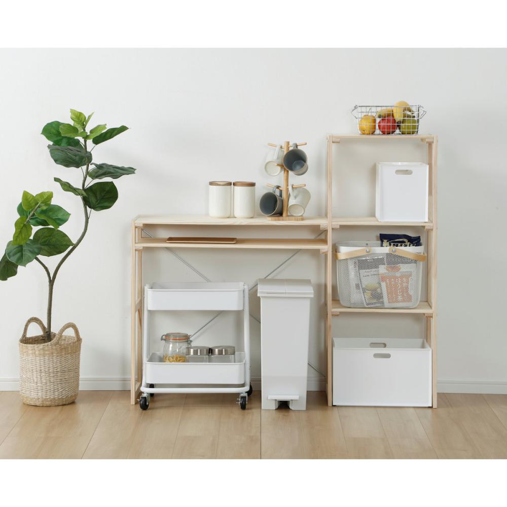 アテーナライフ パインラック 80cm幅 3段 8030 GN055 の