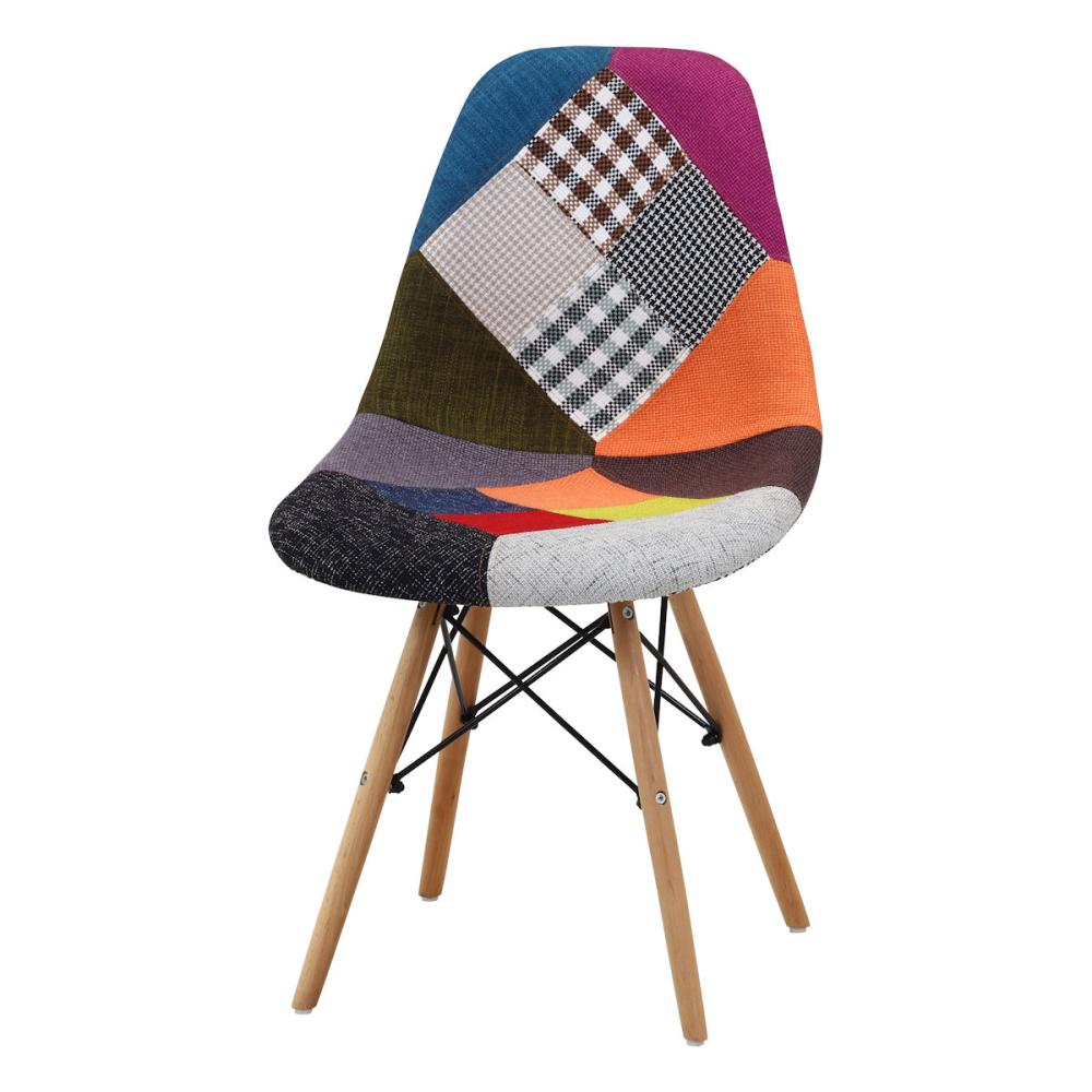 不二貿易 イームズ パッチワークシェルチェア ミックス CD70586