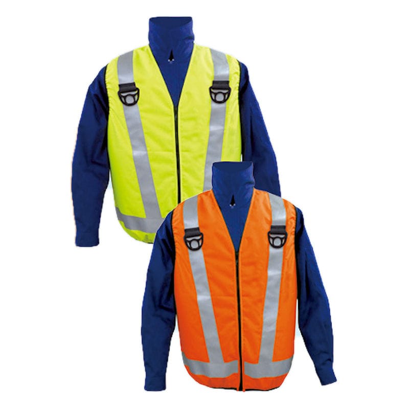 ブレイン 高視認性空調ベスト服 服のみ オレンジ LL－XL MESH