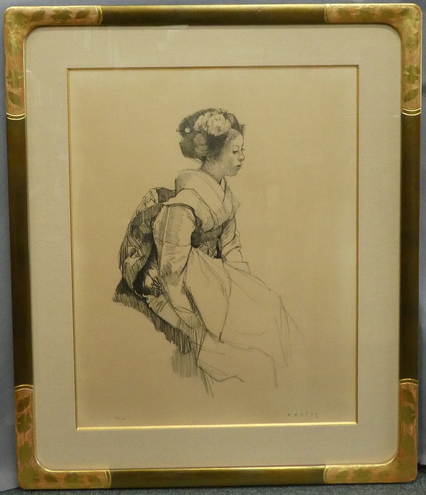 小磯良平 『舞妓』 [古美術こもれび] 骨董,掛軸,絵画の買取と販売,名古屋