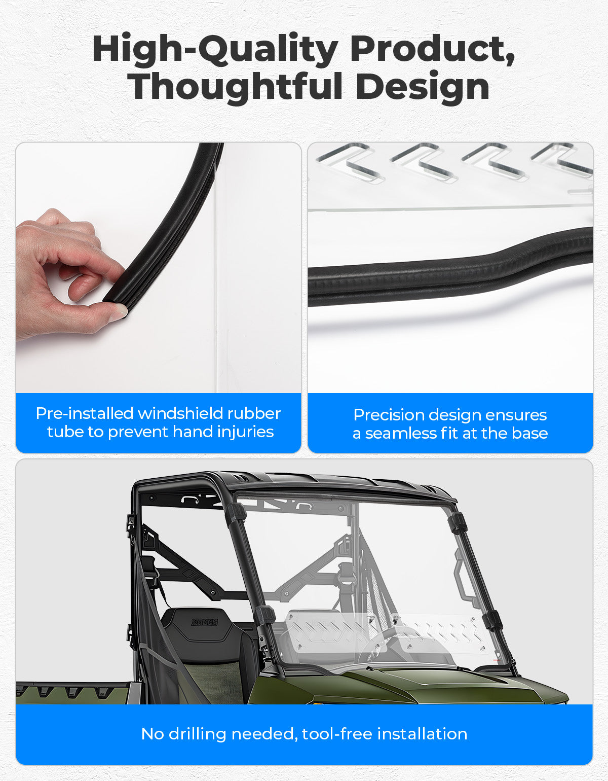 Polaris Ranger 570 Midsize Windshield – Kemimoto