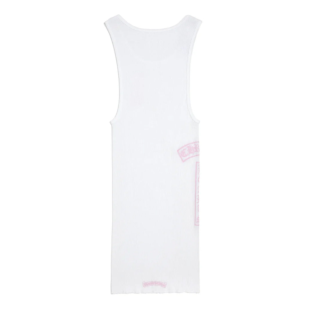 Chrome Hearts T-Bar Rib Tank Top White Pink | Kenshi