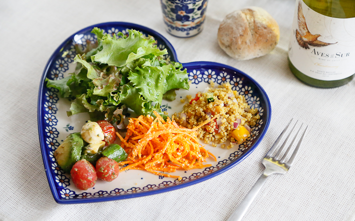 ハート型プレート-ポーリッシュポタリー（ポーランド食器）