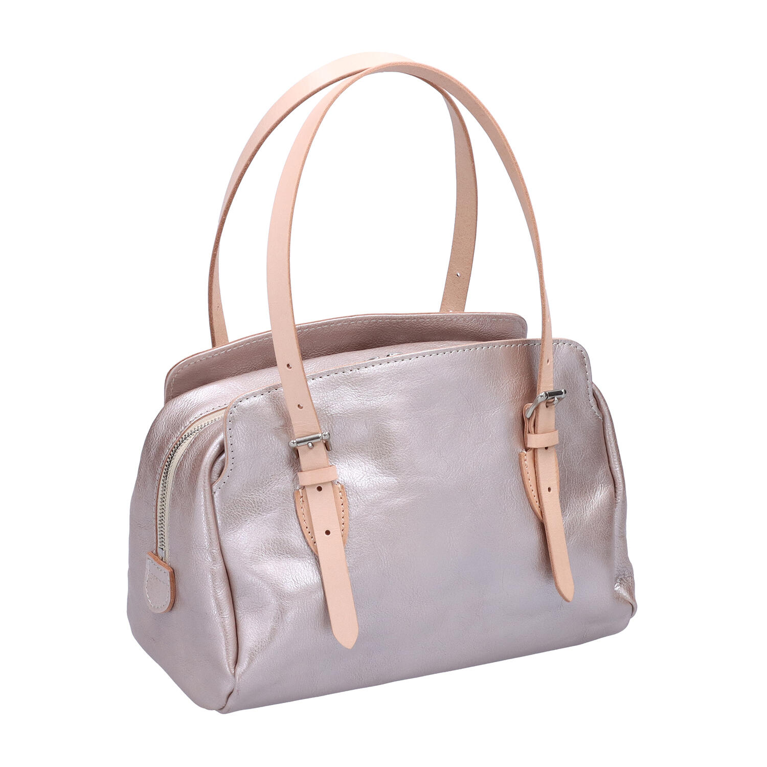 シルバー ヌメ革 牛革 ボストンバッグ | 株式会社 三竹産業 | Japan