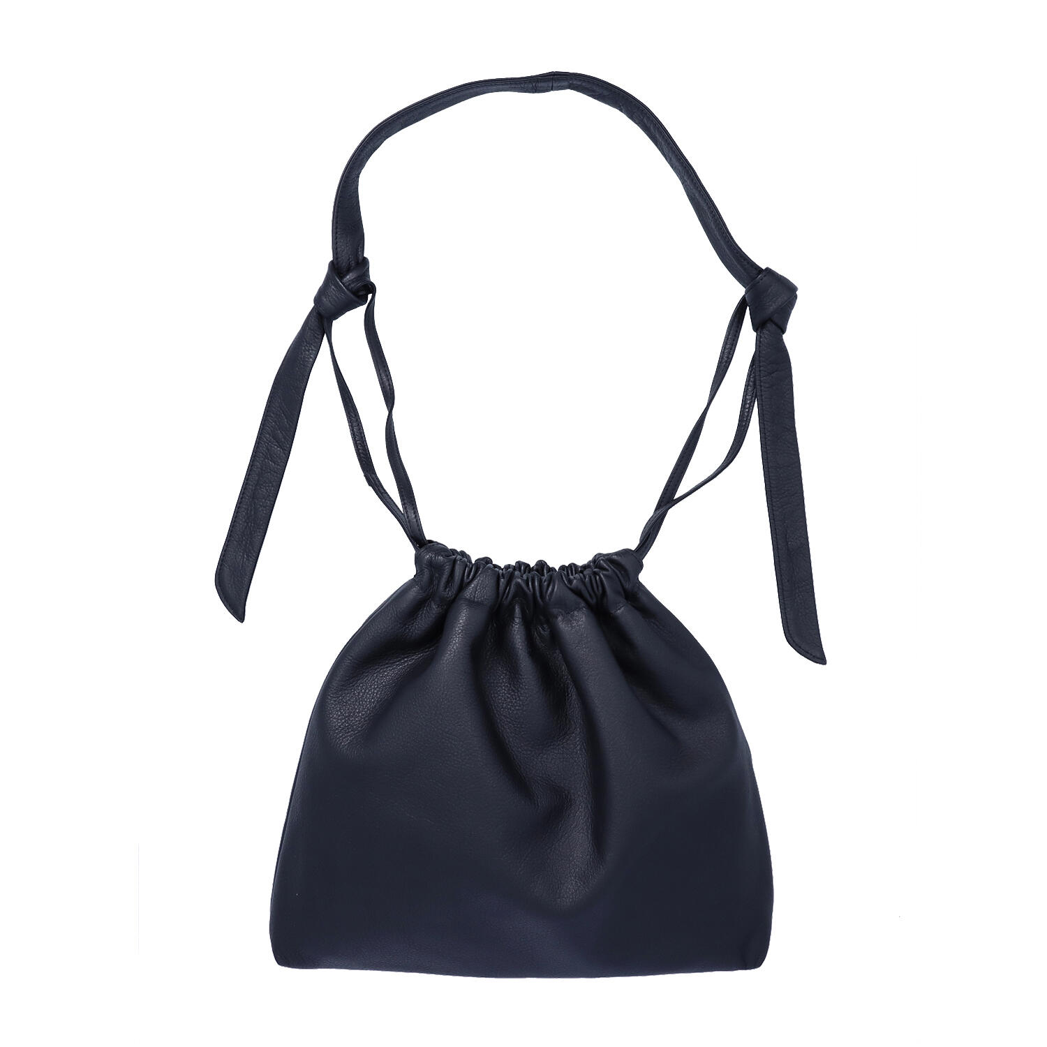 巾着型 軽量 ソフト 牛革 バッグ(大) | 株式会社 chi.wata | Japan