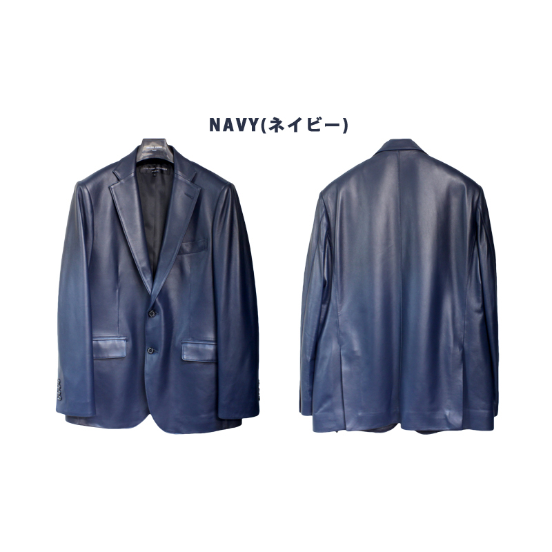 有名ブランド ラム革 テーラードジャケット 2つボタン メンズ