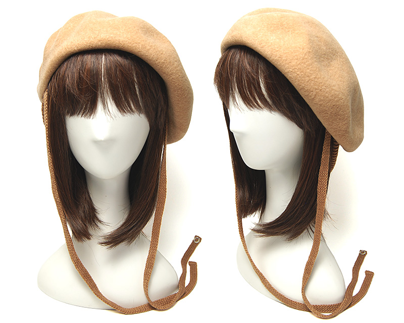 chisaki(チサキ) ウールフエルトベレー Puka+Ribbon ベレー帽