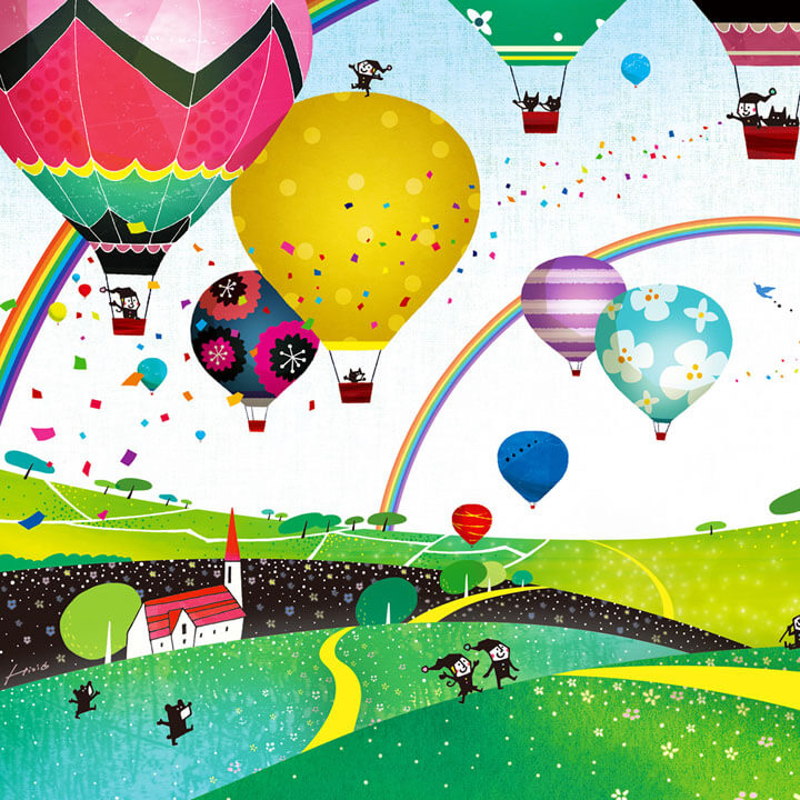 絵画通販KAWAII ART・絵画販売サイト 気球の絵