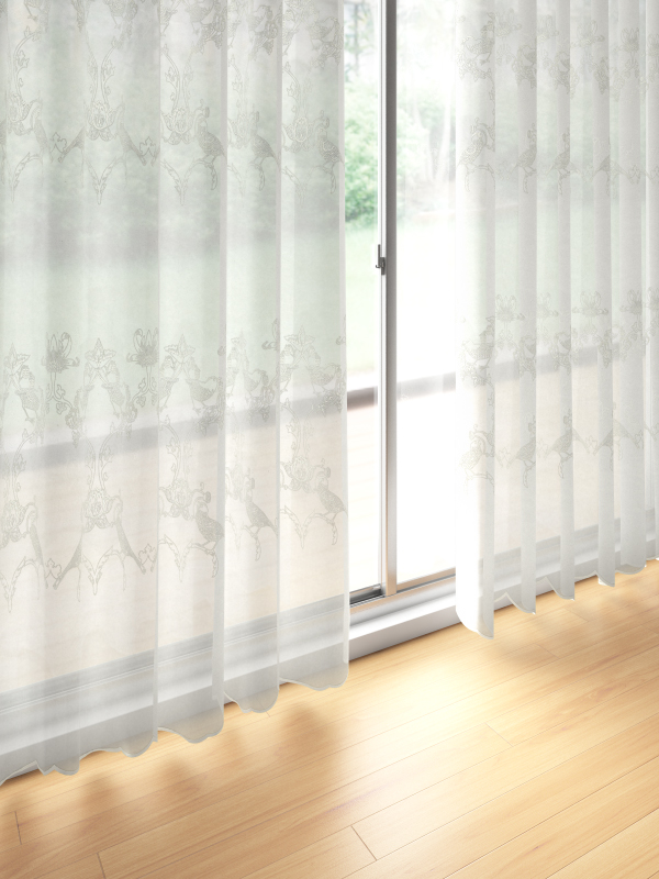 川島織物◇レースカーテン◇2枚1組◇W2250×H1905◇HP-2411BL6 川島織物