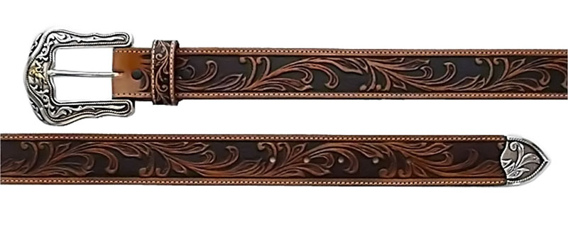 ウエスタン レザーベルト カービング 革 ベルト シンプル バックル