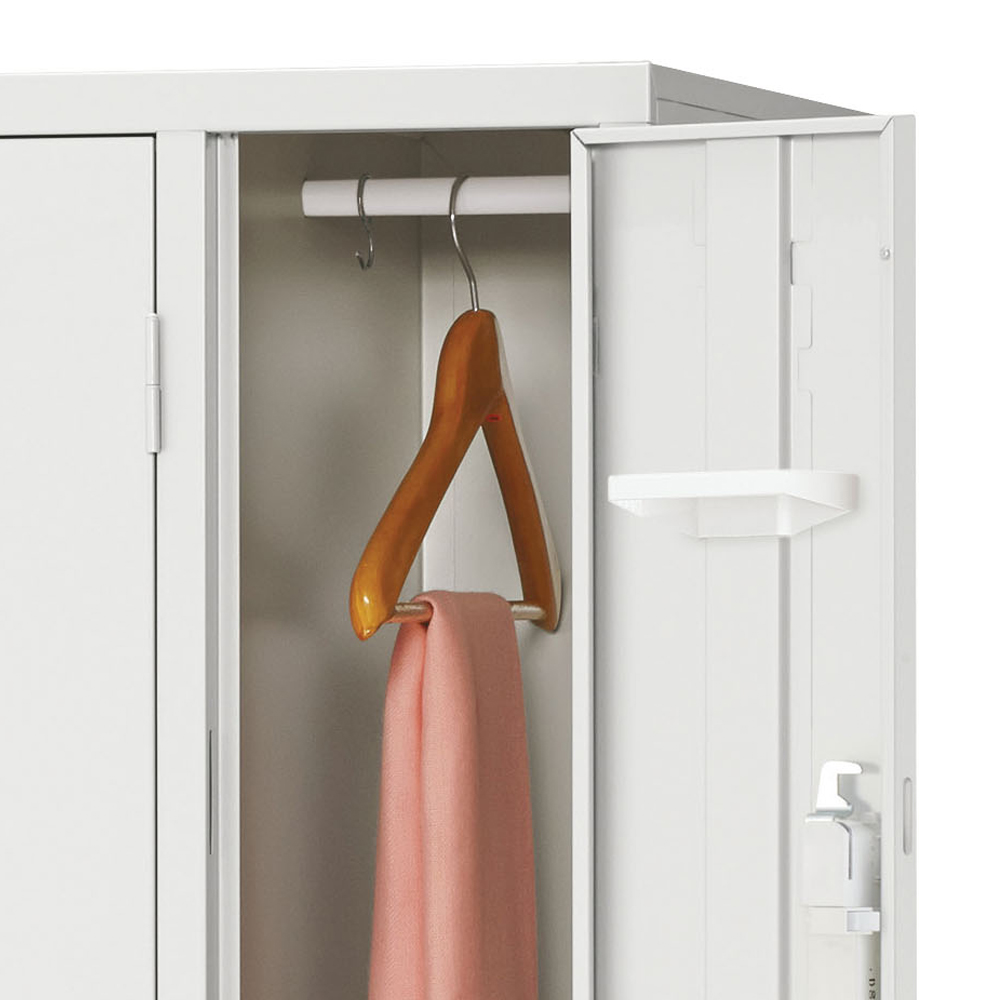 2人用シンプル2段型スチールロッカー 幅317 奥行515 高さ1790 LKA-W2S