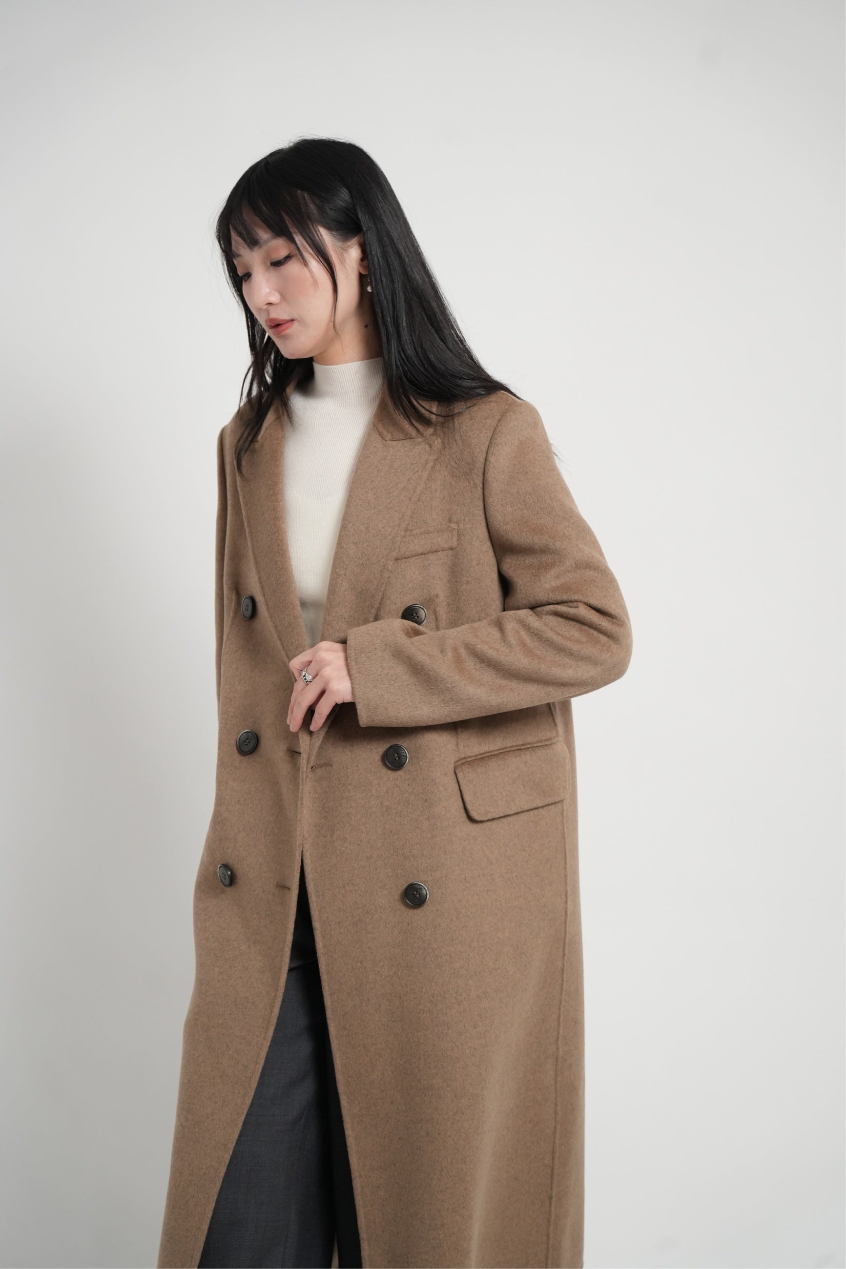 100ウールダブルフェイスレディースチェスターコート – KIKIandMONIS