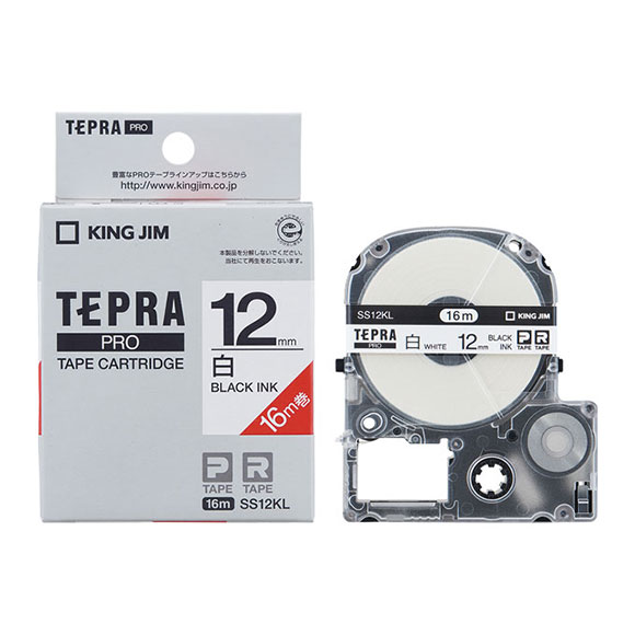 PROテープカートリッジ 白ラベル SS12KL | PROテープカートリッジ 白