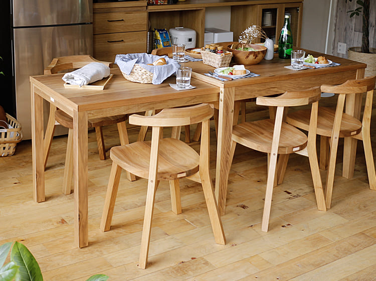 伸長式ダイニングテーブル Aki(アキ) ミドルタイプ｜北欧