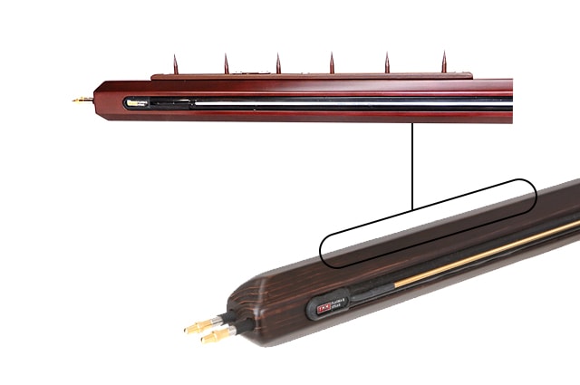 槍型スタンガン プラズマ-Xスピア 杉材 ローズレッド仕上げ トゲ有り