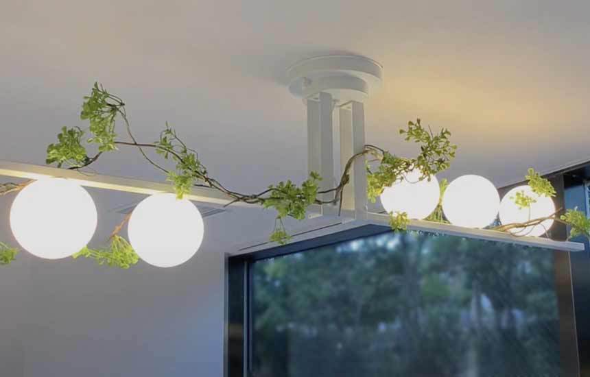 Sphere 球状ランプ5灯付きシーリングライト MCL010-5」W1200mm 全2色