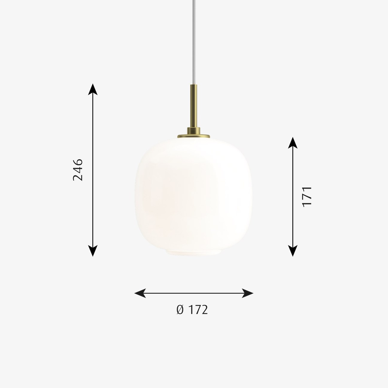 ペンダントライト「VL45 ラジオハウス ペンダント」φ175mm ガラス製