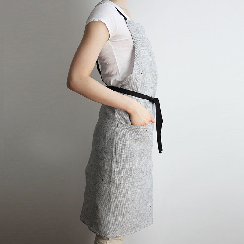 麻100％のお洒落なリネンエプロンです。プレゼントにもどうぞ☆ 天然