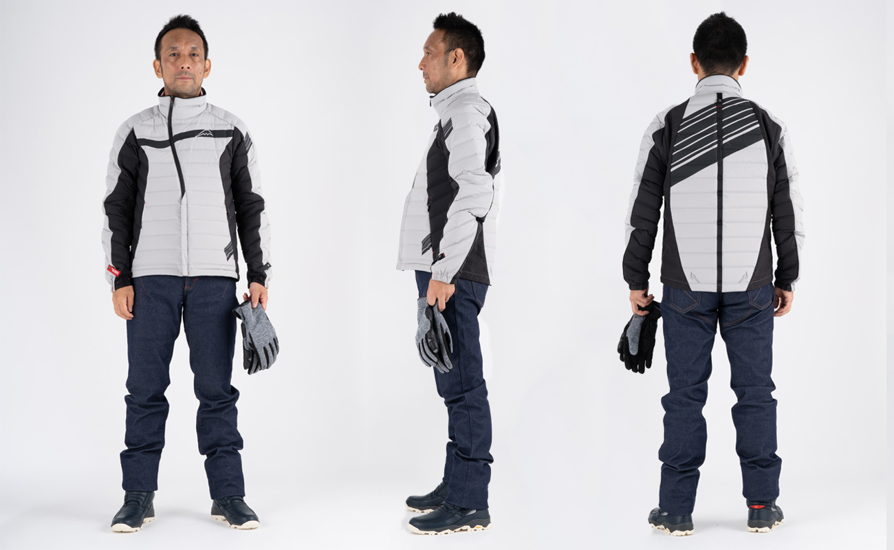 K-2867 white goose down jacket(motorcycle layering system with