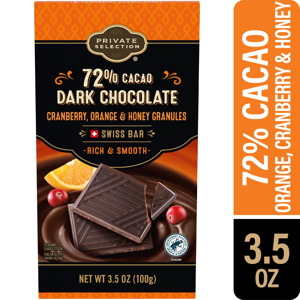 Private Selection® Cranberry Orange and Honey 72% Cacao Dark