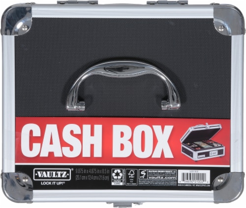 Vaultz® Locking Cash Box - Black/Silver, 1 ct - Smith's Food and Drug