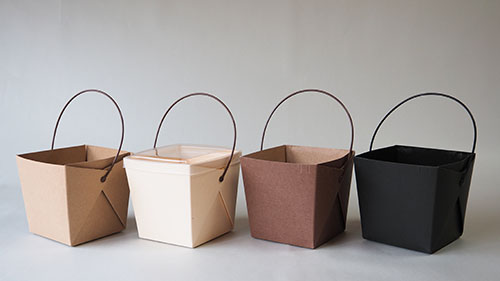 デリメイト TK125 クラフト カンゴウ容器付き 80個セット テイクアウト容器 取っ手付ランチボックス デリメイトTK125 カンゴウ