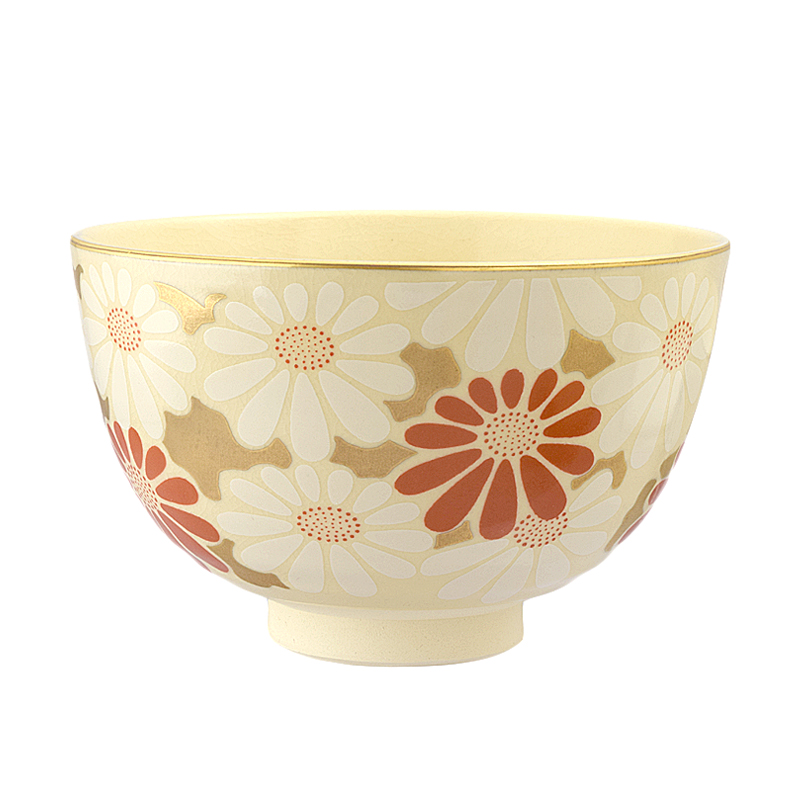 茶碗 仁清 菊尽し 藤山作