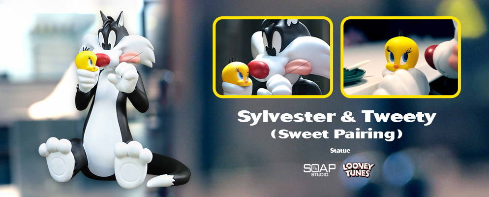 ルーニー・テューンズ』【スタチュー】シルベスター＆トゥイーティー