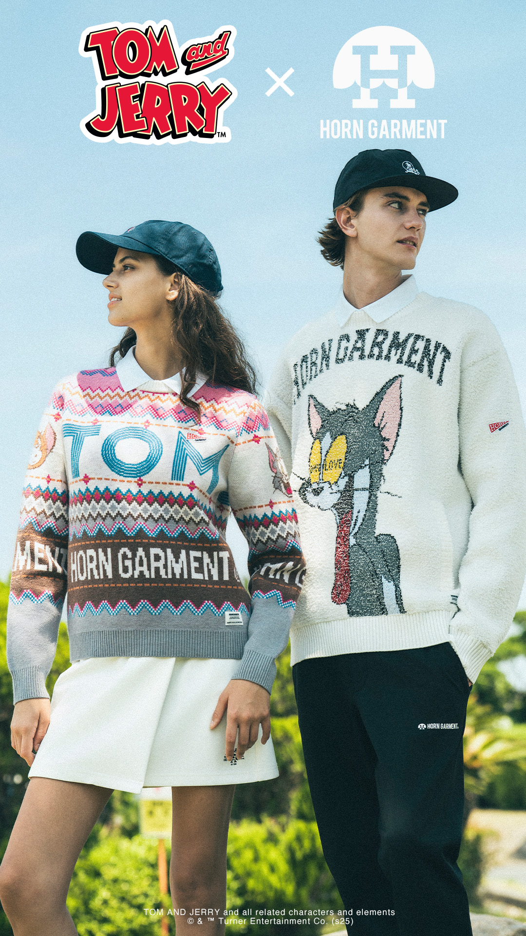 冬用ゴルフウェア HORN GARMENT カモフラージュダウンジャケット 冬用