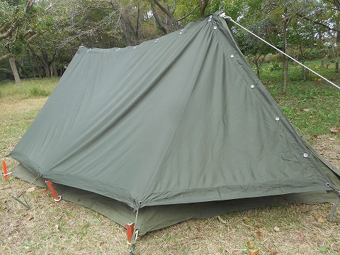 USパップテント シェルターハーフ フロッグスキン 軍幕 テント US