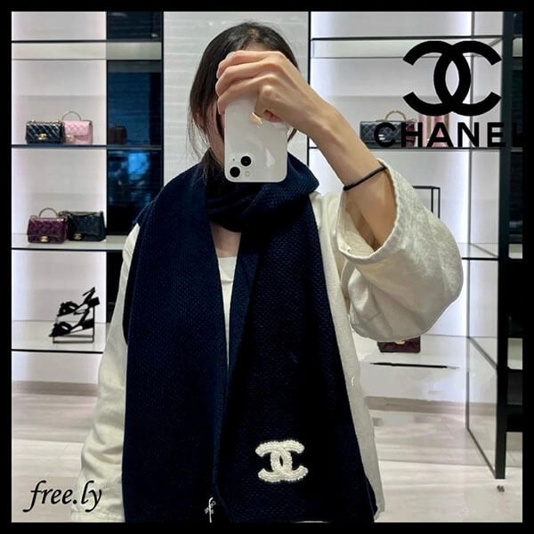 入手困難【CHANEL】ボリューム感が可愛い CCロゴマフラー-スーパー