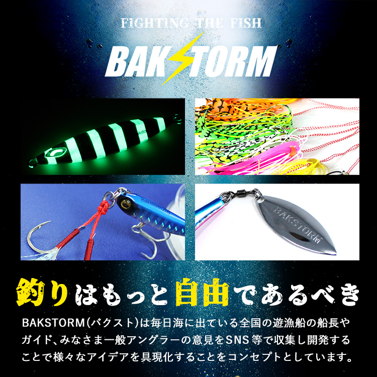 BAKSTORM タイラバ ストライク玉 鉛タイプ ネクタイセット ヘッド 塗装