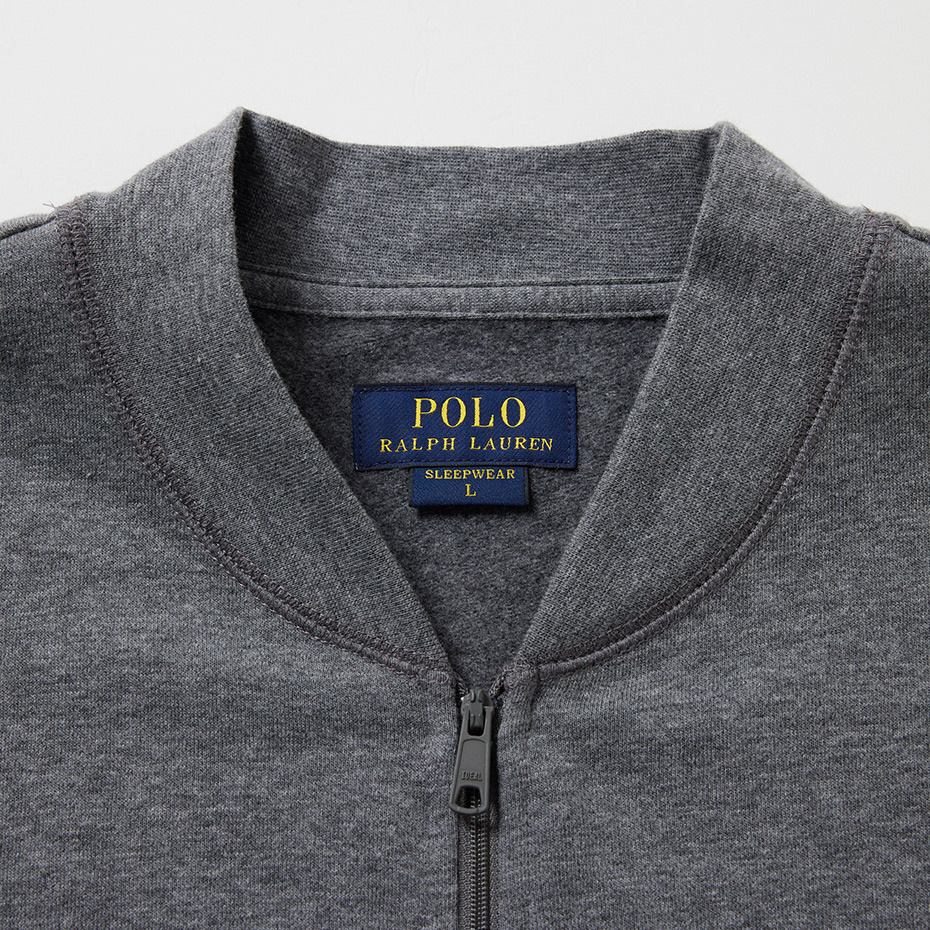 ブラッシュドフリース ジップアップジャケット ヘザーチャコール