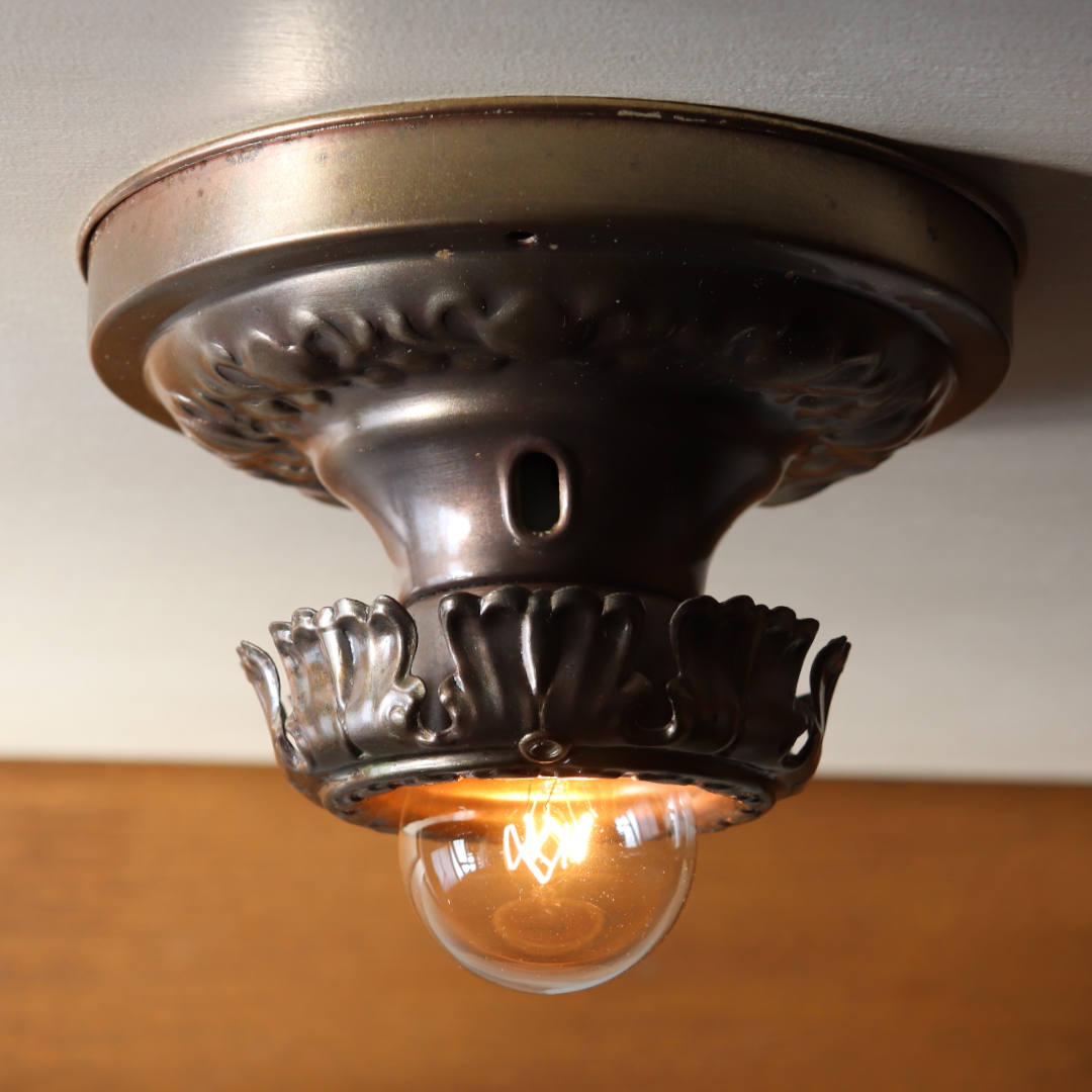天井直付け】USAアンティーク照明アールデコシーリングライトB｜天井照明