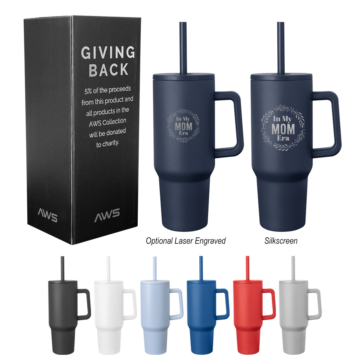 50160 - 40 Oz. AWS Jackson Intrepid Stainless Steel Tumbler - Hit